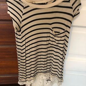 Black and cream shirt